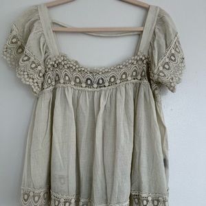 Vici crochet lace babydoll top